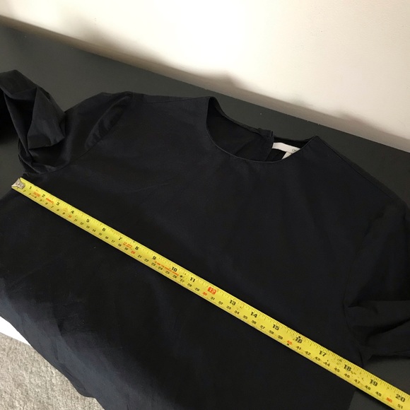 OAK + FORT Black Boxy Fit Shirt With High Side Slits - Picture 11 of 13